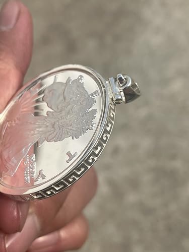 Sterling Silver 1 Oz Border Screw Top Coin Border Is Suitable For 40.6mm Diameter 2.98mm Thickness Coins Not Included