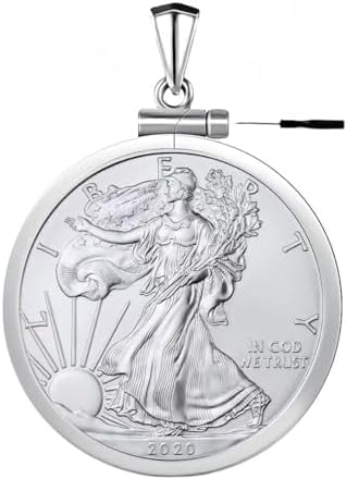 Sterling Silver 1 oz Border Screw Top Coin Border is suitable for 40.6mm diameter 2.98mm thickness Coins Not Included