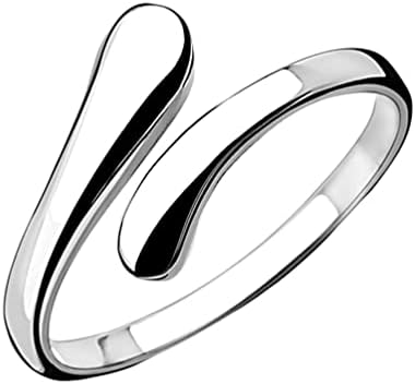 Sterling Silver Finger Open Ring: Adjustable Ring Vintage Toe Ring Statement Knuckle Finger Pinky Thumb Ring for Women Men