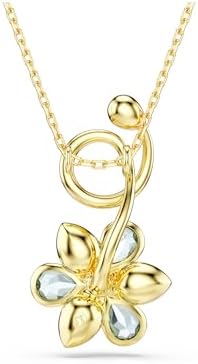 Swarovski 施华洛世奇 Idyllia 吊坠 混合切割 花朵 蓝色 金色饰面 水晶 23K 金饰面 水晶