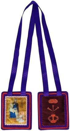 TALPGOD Purple Escapularios Catolicos Catholic Scapular Marie Julie Jahenny Of Benediction With Protection Cross Of Forgiveness And Medal Of Our Mother Of Good Guard