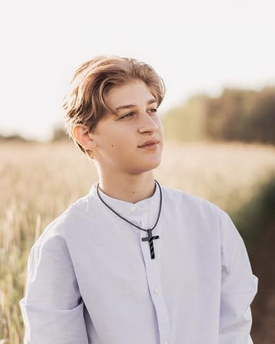 Tarsus Happy 8-16 Year Old Boy Birthday Gifts Cross Necklace Gifts For Son Grandson Nephew Boys
