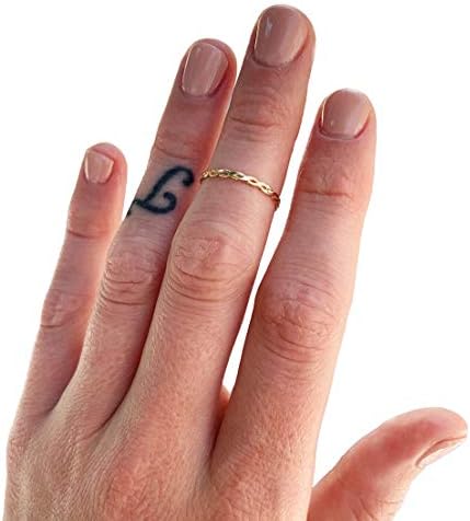 Toe Ring 14K Gold Fill Thin Twisted Braid Fitted Ring For Toe Or Knuckle Midi Unisex