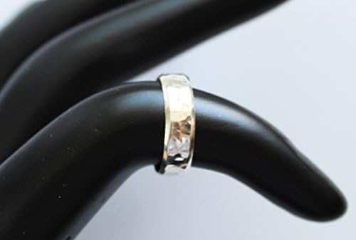 TOE RINGS & THINGS 5mm Wide Hammered Toe Ring .925 Sterling Silver Adjustable Size Unisex Style For Men Or Women