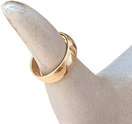TOE RINGS & THINGS Bold Gold Adjustable Comfort Fit Toe Ring Smooth Wide Band 14k Gold Filled Toe Rings For Women Or Men