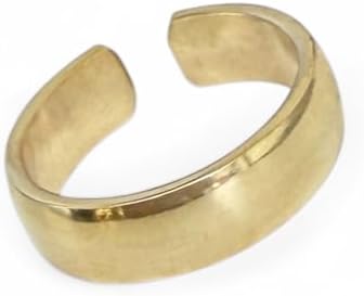 TOE RINGS & THINGS Bold Gold Adjustable Comfort Fit Toe Ring Smooth Wide Band 14k Gold Filled Toe Rings for Women or Men