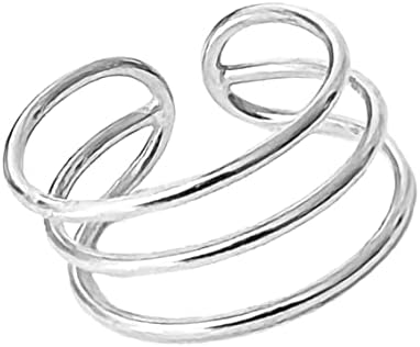 TOE RINGS & THINGS Three Arch 14k Gold Fill Or Sterling Silver Adjustable Toe Ring Unisex Design Three Skinny Strands Open Back Toe Ring