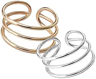 TOE RINGS & THINGS Three Arch 14k Gold Fill or Sterling Silver Adjustable Toe Ring Unisex Design Three Skinny Strands Open Back Toe Ring