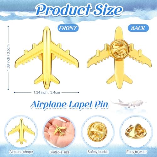 Tondiamo Flight Attendant Gifts Bulk Travel Party Favors Airplane Pins Cards Flight Attendant Accessories Travel Decorations