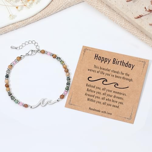 TONY & SANDY Friend Gifts For Women Sister Gift Friendship Bracelets Wave Bracelet Best Friend Birthday Gifts For Women Bestie Bracelets Christmas Stocking Stuffers For Woman