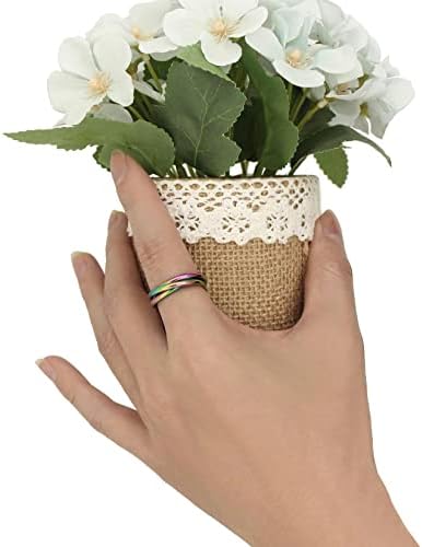 Trinity Interlocked Rolling Triple Ring For Women Girls Kids Stainless Steel Cross Stacking Puzzle Ring For Fidget Anxiety Minimalist Promise Engagement Wedding Ring