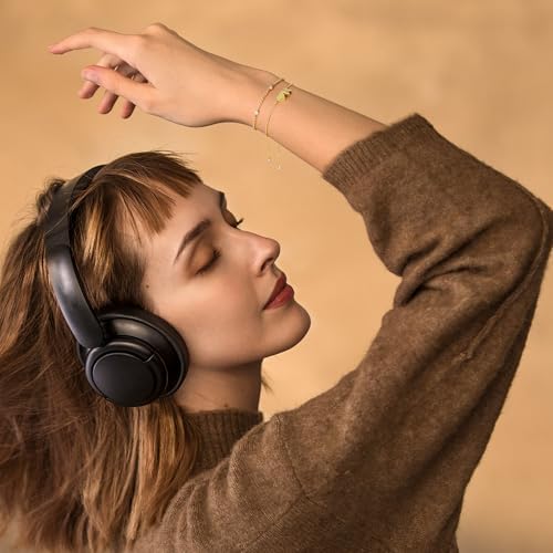 Turandoss Initial Bracelets For Women - Heart Letter A-Z Charm Bracelet Stack 14k-Gold-Plated Mom Daughter Jewelry Birthday Gifts For Women Girls