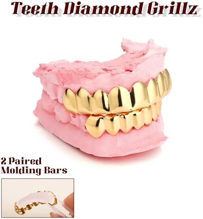 UBGICIG Grillz Grill Set Dental Grills For Your Teeth Grillz Teeth Men Vampire Fake Halloween Teeth Caps Jewelry