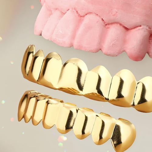 UBGICIG Grillz Grill Set Dental Grills For Your Teeth Grillz Teeth Men Vampire Fake Halloween Teeth Caps Jewelry