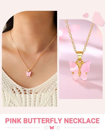 UNGENT THEM Happy 5th 6th 7th 8th 9th 10th 11th 12th Birthday Gifts You Make The World A More Beautiful Place Butterfly Necklace Bday Presents