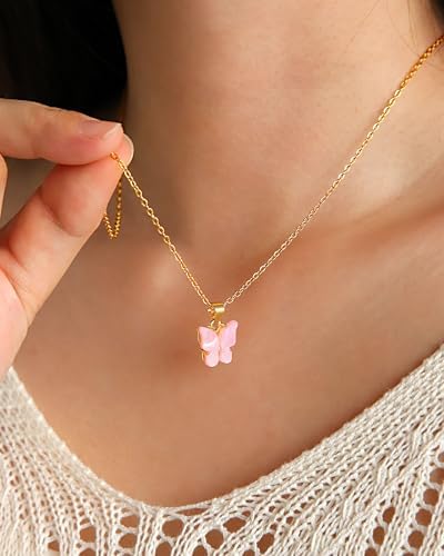 UNGENT THEM Happy 5th 6th 7th 8th 9th 10th 11th 12th Birthday Gifts You Make The World A More Beautiful Place Butterfly Necklace Bday Presents