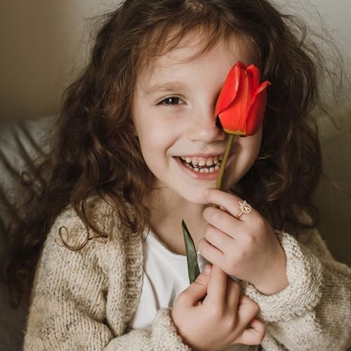 Unicorn Rings Gifts For Girls Daughter - Adjustable Initial Ring Dainty Cute Unicorn Rings For Girl Teens Little Girls Jewelry Birthday Gift