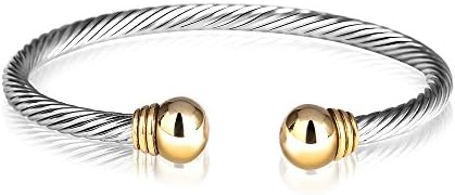 UNY Jewel Bracelet Designer Brand Inspired Women Jewelry 4.5mm Thin Twisted Cable Wire Bangle Gem Stone Christmas Day Gift