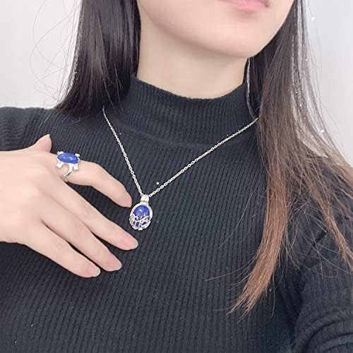 UoYu The Vampire Jewelry Daywalking Katherine Sapphire Crystal Necklaces Elena Gilbert Pendant For Fans Cosplay Costume Accessory With Stickers 21 Pcs