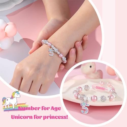 UPROMI Birthday Gifts For 3-12 Year Old Girl Unicorn Bracelet Christmas Gifts For Daughter/Granddaughter/Niece