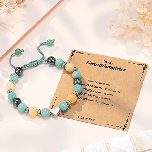UPROMI To My Daughter/Granddaughter/Niece Bracelet Back To School Graduation Valentines Christmas Birthday Gifts For Girls