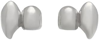 Vampire Fang Gold Tooth Cap 2-Piece Set Sharp Canine Style Dental Jewelry for Women Men Hip Hop Parties Halloween Costume Events