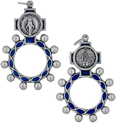 Venerare 2" Traditional Rosary Ring 6 Dual Holy Subjects Prayer Accessories Catholic Gift for Confirmation Christian Home Goods