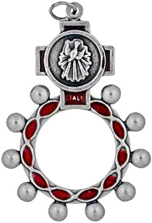 Venerare 2" Traditional Rosary Ring 6 Dual Holy Subjects Prayer Accessories Catholic Gift For Confirmation Christian Home Goods