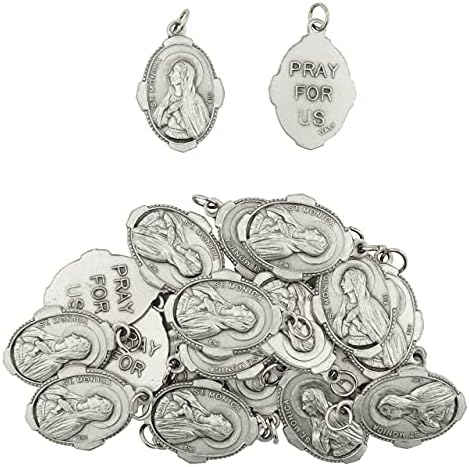 Venerare Bulk Medal Lot of 20 Metal Saint Pendant (St. Monica)