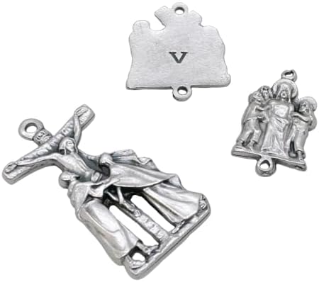 VILLAGE GIFT IMPORTERS Set Of 15 Stations Of The Cross Pendants Includes Stations 1-14 And A Crucifix