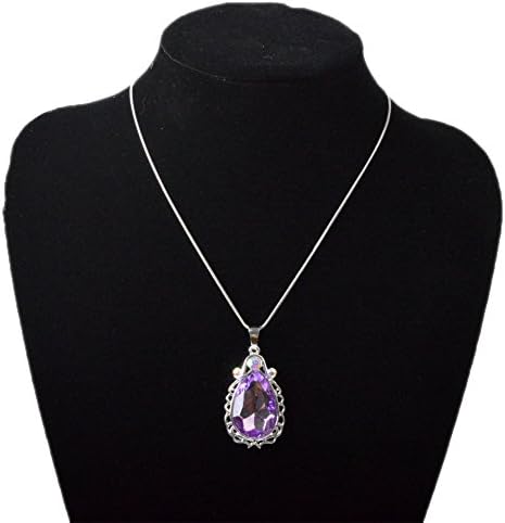 Vinjewelry Sofia Necklace Amulet Teardrop Amethyst Pendant Necklace Sofia Princess Costumes Jewelry For Little Girls