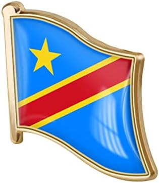 vmcoatdu Country Flag Pin Badge International Travel Brooch Metal Alloy Souvenir Pin for Hat Clothes Backpack