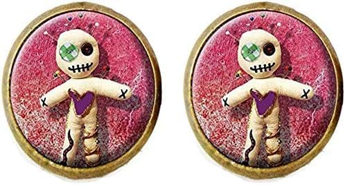 Voodoo Doll Cufflinks Jewelry Voodoo Cufflinks Glass Cufflinks Love Cufflinks Photo Jewelry 12 Silver
