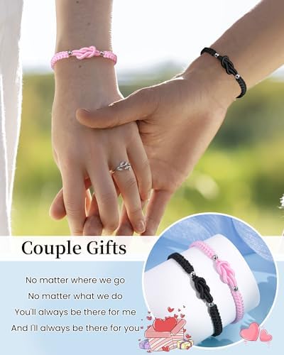 VU100 Matching Bracelets For Couples Bracelets Gifts For Girlfriend Boyfriend Long Distance Relationship Gifts Matching Bracelets Present For Birthday Christmas Anniversary