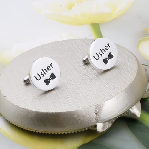 Wedding Cuff Links Groomsman Usher Cuff Links Wedding Jewelry Cuff Links Engraved Gifts For Groomsman Usher Wedding Gifts