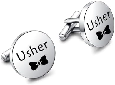Wedding Cuff links Groomsman Usher Cuff links Wedding Jewelry Cuff links Engraved Gifts for Groomsman Usher Wedding Gifts