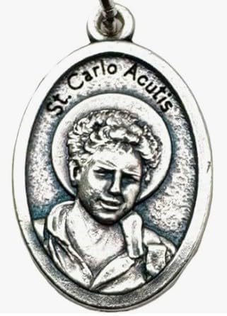 Westmon Works St Carlo Acutis Medal Set Italian Metal Pendants With Holy Cards 5 Of Each