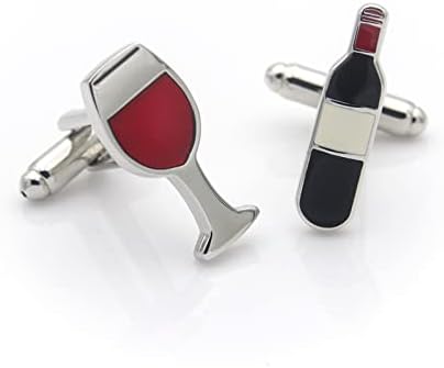 Wine Bottle And Glass Cufflinks