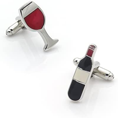 Wine Bottle and Glass Cufflinks