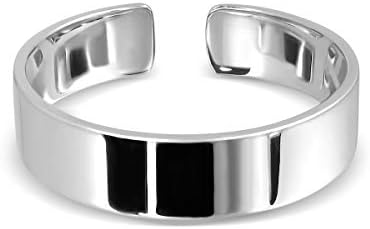 WithLoveSilver 925 Sterling Silver 5mm Plain Band Toe Ring