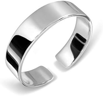 WithLoveSilver 925 Sterling Silver 5mm Plain Band Toe Ring