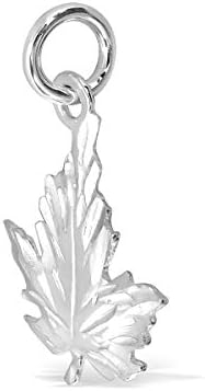 WithLoveSilver 925 Sterling Silver Tiny Diamond Cut Maple Leaf Canada Pendant