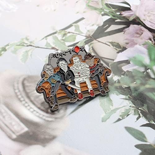 WSNANG Horror Classic Scary Movies Enamel Pin Horror Theme It Jewelry Funny Scary Movies Fan Gift