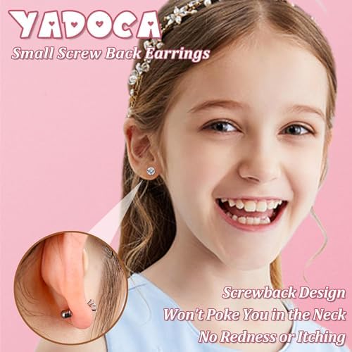 YADOCA 24Pairs Hypoallergenic Earrings For Girls Women - 