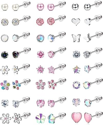 YADOCA 24Pairs Hypoallergenic Earrings for Girls Women - 