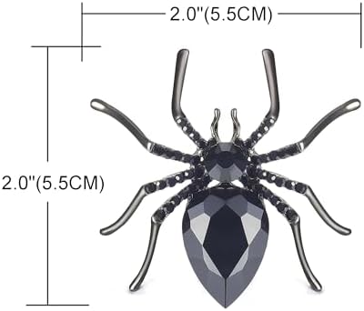 YOQUCOL Halloween Spider Shape Brooch Pins For Women Girls Gift