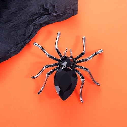 YOQUCOL Halloween Spider Shape Brooch Pins For Women Girls Gift