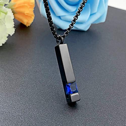 YOUFENG Urn Necklaces For Ashes Birthstone Cube Urns For Human Ashes Memorial Cremation Urn Locket Keepsake Ashes Jewelry