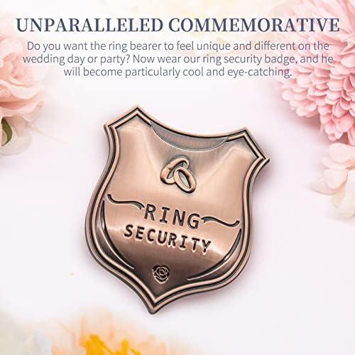 Yuchew Ring Security Badge Metal Brooch Ring Bearer Gift Souvenirs Wedding Accessories Keepsake For Wedding Party Rehearsal Boys Kids Youngs (1)