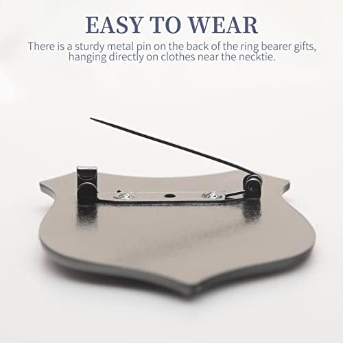 Yuchew Ring Security Badge Metal Brooch Ring Bearer Gift Souvenirs Wedding Accessories Keepsake For Wedding Party Rehearsal Boys Kids Youngs (1)